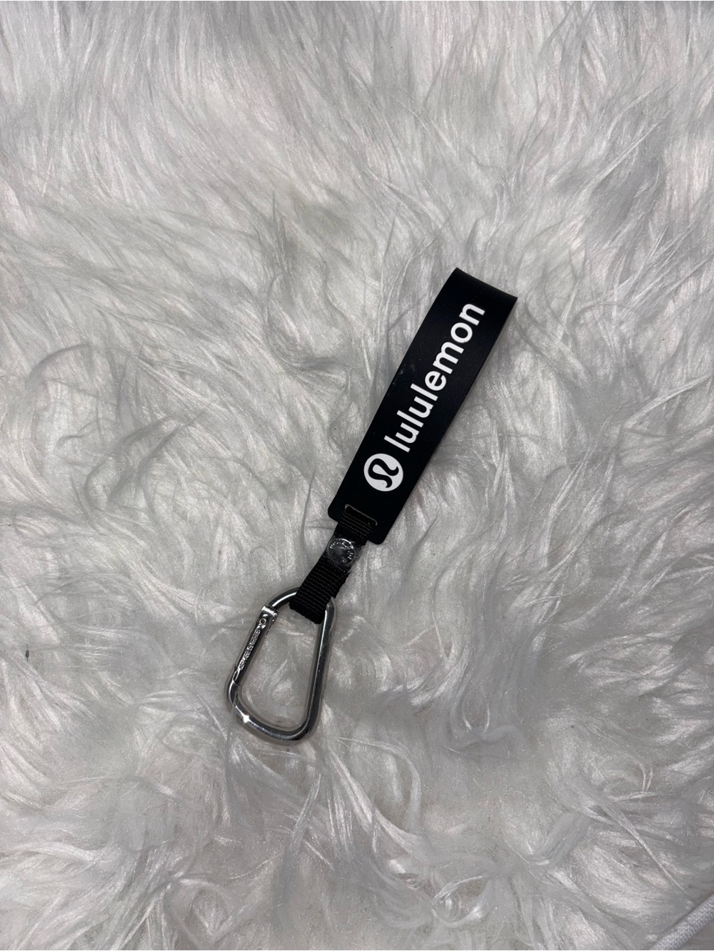 lululemon Black Key Clip with Silver Carabiner